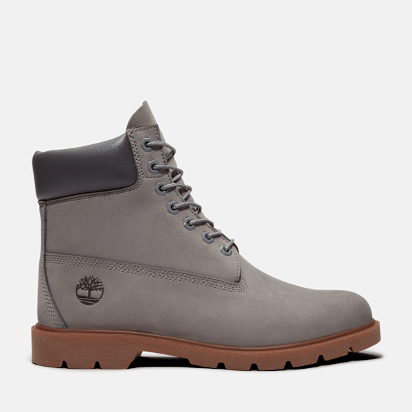 Timberland Classic 6-Inch Waterproof Boot Medium Grey Nubuck Men'S