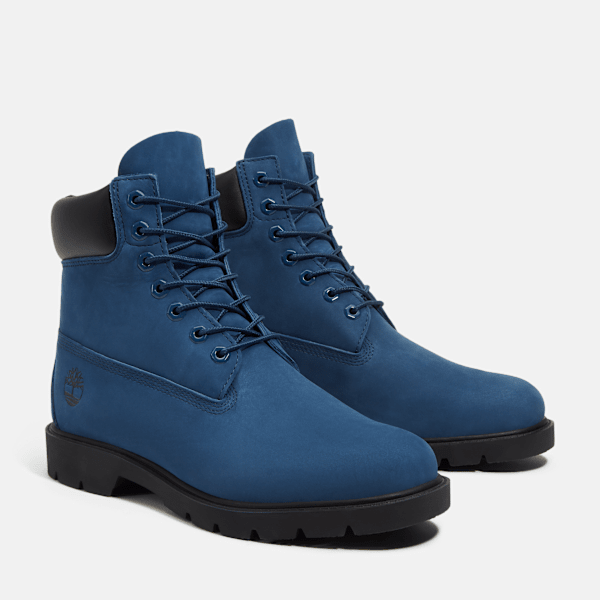 Timberland Classic 6-Inch Waterproof Boot Dark Blue Nubuck Men'S