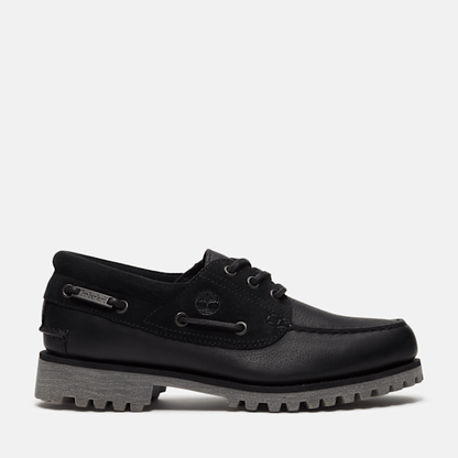 Timberland Emerald Woods 3-Eye Lug Handsewn Boat Shoe Black Full-Grain Men'S