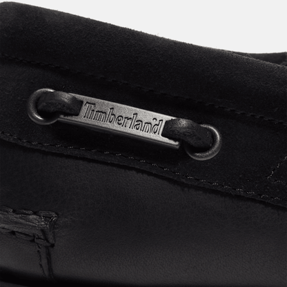 Timberland Emerald Woods 3-Eye Lug Handsewn Boat Shoe Black Full-Grain Men'S