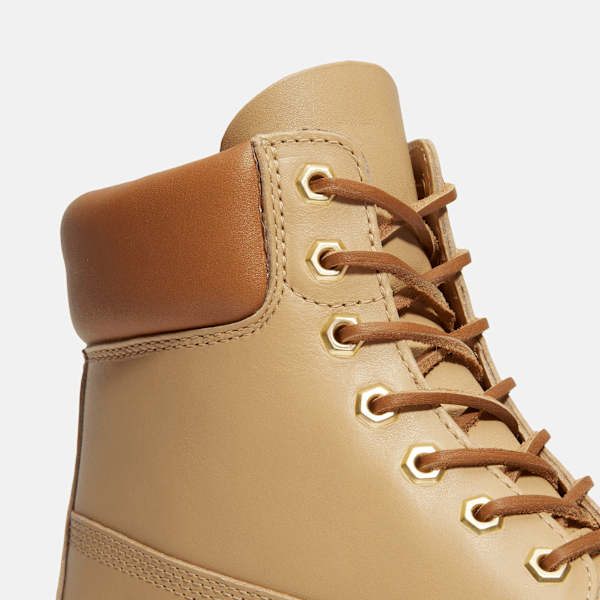 Timberland Founder'S Premium 6-Inch Waterproof Boot Beige Full-Grain Men'S