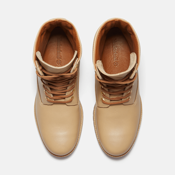 Timberland Founder'S Premium 8-Inch Waterproof Boot Beige Full-Grain Men'S