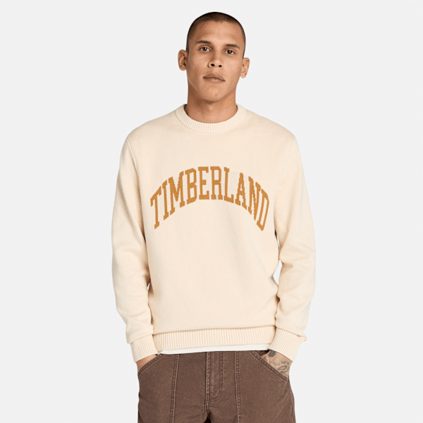 Timberland Graphic Sweater Light Beige Men'S