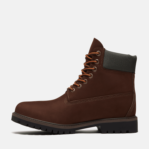 Timberland Heritage 6-Inch Waterproof Boot Dark Brown Nubuck Men'S