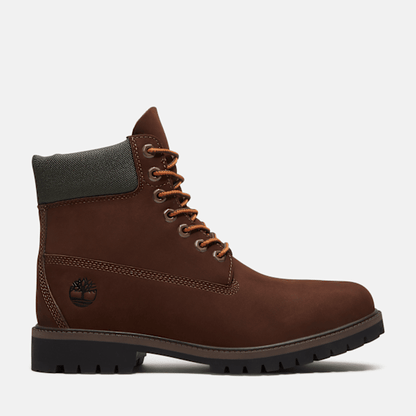 Timberland Heritage 6-Inch Waterproof Boot Dark Brown Nubuck Men'S