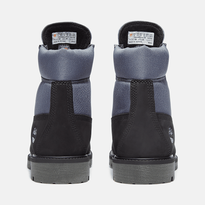 Timberland Heritage 6-Inch Waterproof Boot Black Nubuck/Grey Men'S