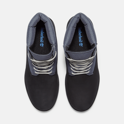 Timberland Heritage 6-Inch Waterproof Boot Black Nubuck/Grey Men'S