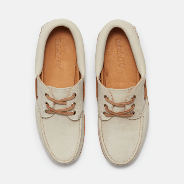 Timberland Lake House 3-Eye Lug Boat Shoe Light Beige Nubuck Men'S