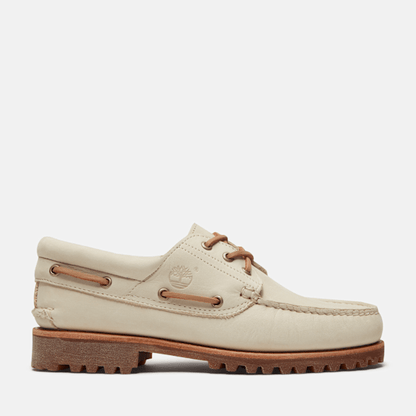Timberland Lake House 3-Eye Lug Boat Shoe Light Beige Nubuck Men'S
