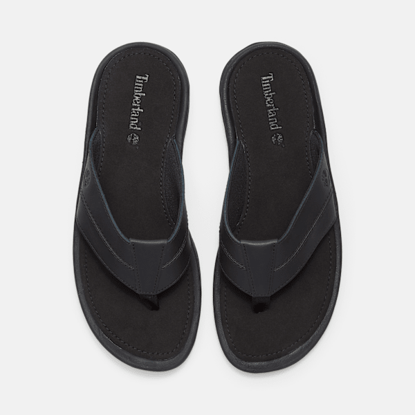 Timberland Originals Slide Sandal Black Leather Men'S
