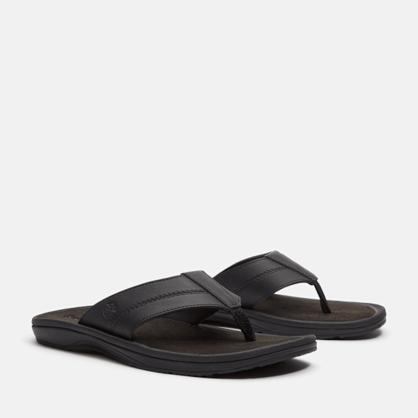 Timberland Originals Slide Sandal Black Leather Men'S
