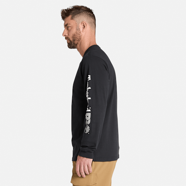 Timberland Pro Core Logo Long-Sleeve T-Shirt Black Men'S