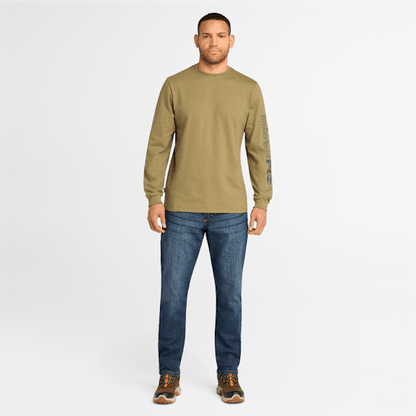 Timberland Pro Core Logo Long-Sleeve T-Shirt Burnt Olive Men'S
