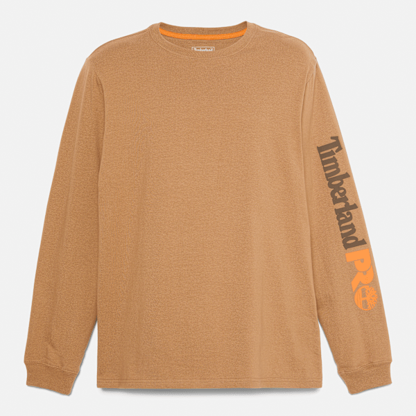Timberland Pro Core Logo Long-Sleeve T-Shirt Dark Wheat Men'S