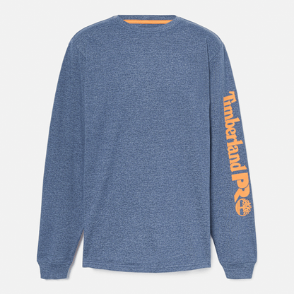 Timberland Pro Core Logo Long-Sleeve T-Shirt Black Iris Heather Men'S
