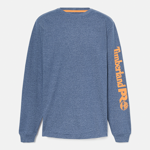 Timberland Pro Core Logo Long-Sleeve T-Shirt Black Iris Heather Men'S