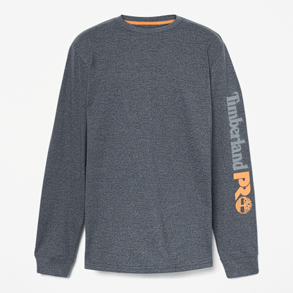 Timberland Pro Core Logo Long-Sleeve T-Shirt Deepest Grey Heather Men'S