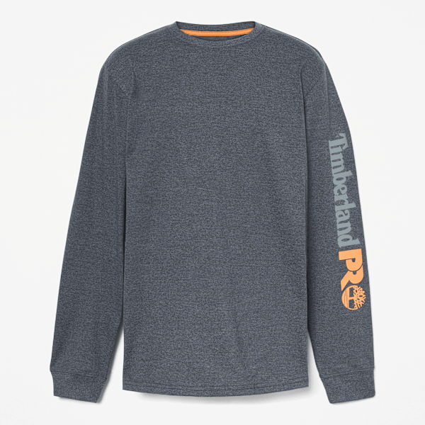 Timberland Pro Core Logo Long-Sleeve T-Shirt Deepest Grey Heather Men'S