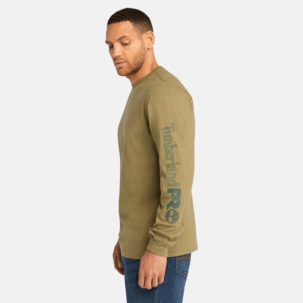 Timberland Pro Core Logo Long-Sleeve T-Shirt Burnt Olive Men'S