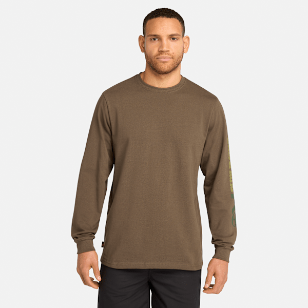Timberland Pro Core Logo Long-Sleeve T-Shirt Olive Night Men'S