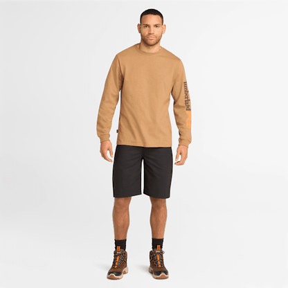 Timberland Pro Core Logo Long-Sleeve T-Shirt Dark Wheat Men'S