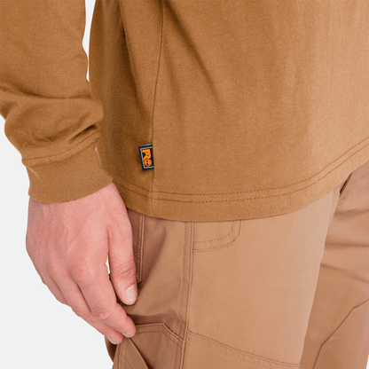 Timberland Pro Core Logo Long-Sleeve T-Shirt Dark Wheat Men'S