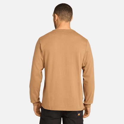 Timberland Pro Core Logo Long-Sleeve T-Shirt Dark Wheat Men'S