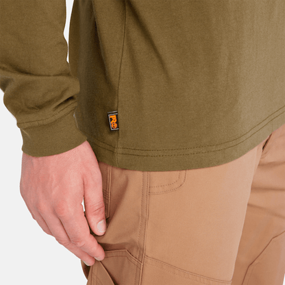 Timberland Pro Core Logo Long-Sleeve T-Shirt Burnt Olive Men'S