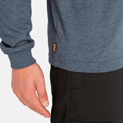 Timberland Pro Core Logo Long-Sleeve T-Shirt Black Iris Heather Men'S