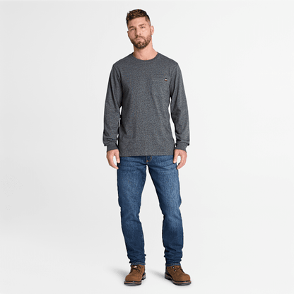 Timberland Pro Core Pocket Long-Sleeve T-Shirt Deep Grey Heather Men'S