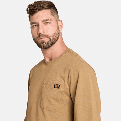 Timberland Pro Core Pocket Long-Sleeve T-Shirt Dark Wheat Men'S