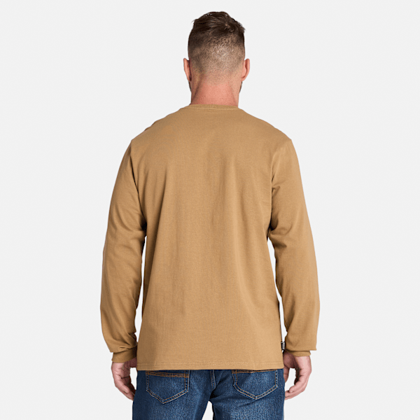Timberland Pro Core Pocket Long-Sleeve T-Shirt Dark Wheat Men'S