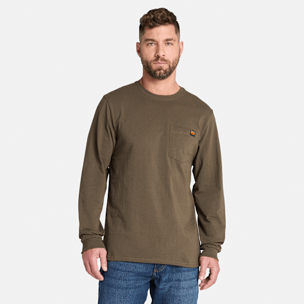 Timberland Pro Core Pocket Long-Sleeve T-Shirt Olive Night Men'S
