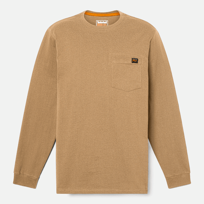 Timberland Pro Core Pocket Long-Sleeve T-Shirt Dark Wheat Men'S