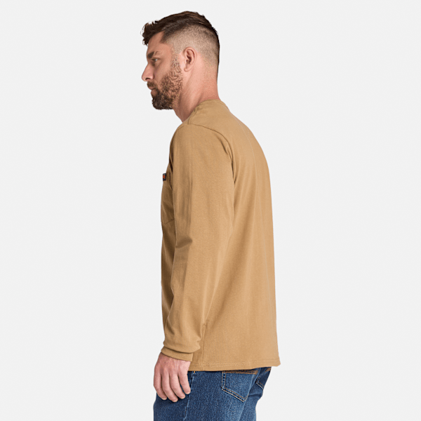 Timberland Pro Core Pocket Long-Sleeve T-Shirt Dark Wheat Men'S