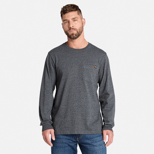 Timberland Pro Core Pocket Long-Sleeve T-Shirt Deep Grey Heather Men'S