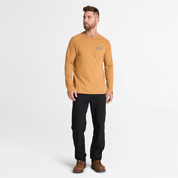 Timberland Pro Core Reflective Logo Long-Sleeve T-Shirt Wheat Boot Men'S