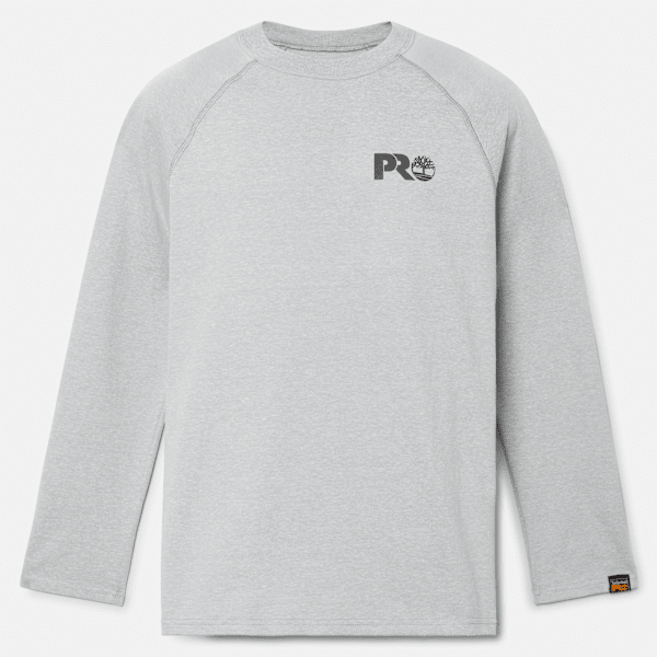 Timberland Pro Core Reflective Logo Long-Sleeve T-Shirt Medium Grey Heather Men'S