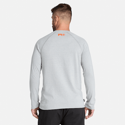Timberland Pro Core Reflective Logo Long-Sleeve T-Shirt Medium Grey Heather Men'S