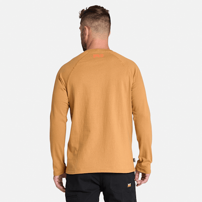 Timberland Pro Core Reflective Logo Long-Sleeve T-Shirt Wheat Boot Men'S