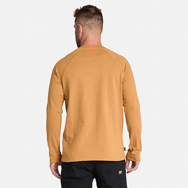 Timberland Pro Core Reflective Logo Long-Sleeve T-Shirt Wheat Boot Men'S