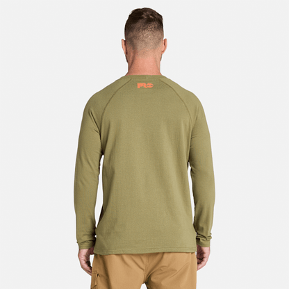 Timberland Pro Core Reflective Logo Long-Sleeve T-Shirt Burnt Olive Men'S