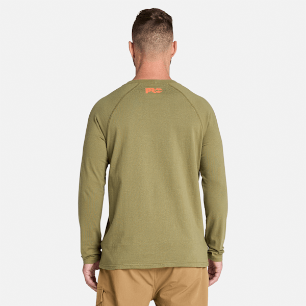 Timberland Pro Core Reflective Logo Long-Sleeve T-Shirt Burnt Olive Men'S