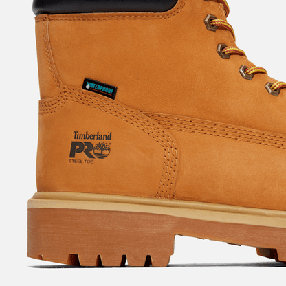 Timberland Pro Direct Attach 6" Waterproof Insulated Steel-Toe Work Boot Wheat Men'S