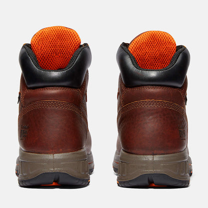 Timberland Men'S Timberland Pro Helix Hd 6" Composite Toe Waterproof Work Boot Brown/Grey