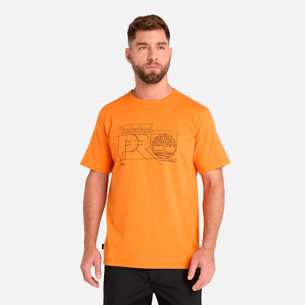 Timberland Pro Innovation Blueprint T-Shirt Pro Orange Men'S