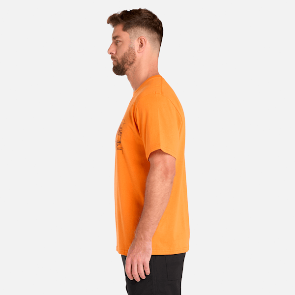 Timberland Pro Innovation Blueprint T-Shirt Pro Orange Men'S