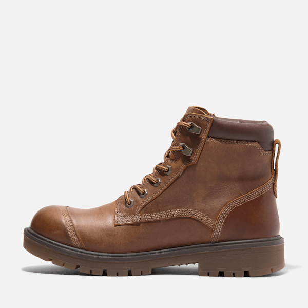 Timberland Pro Whitman 6" Soft Toe Work Boot Medium Brown Full-Grain Men'S