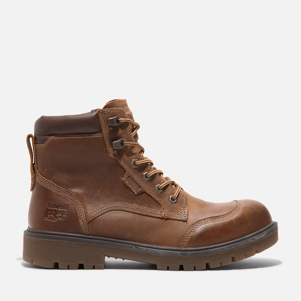 Timberland Pro Whitman 6" Soft Toe Work Boot Medium Brown Full-Grain Men'S