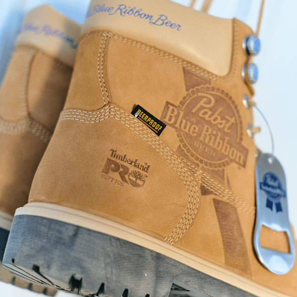 Timberland Pro And Pabst Blue Ribbon Direct Attach 6" Soft Toe Waterproof Work Boot Wheat Nubuck Men'S